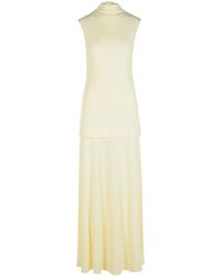 Jil Sander - Cream Viscose Blend Dress - Lyst
