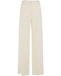 Max Mara - 'Editto' Ivory Virgin Wool Pants - Lyst