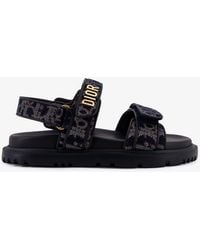 Dior - Dior Dior Oblique Denim Dioract Sandals - Lyst
