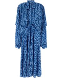 Balenciaga - Printed Dress - Lyst