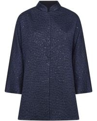 Giorgio Armani - Sequined Viscose Blend Single-Breasted Jacket - Lyst