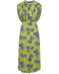 Lanvin - Printed Draped Top Dress - Lyst