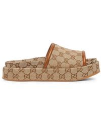 Gucci - Platform Sandal With Gg - Lyst