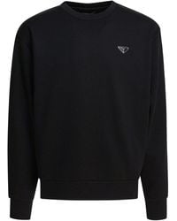 Prada - Logo Cotton Sweatshirt - Lyst