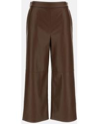 Max Mara - Max Mara Coated Jersey Cropped Trousers - Lyst