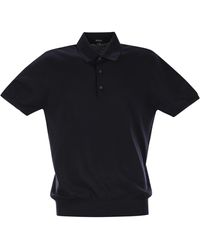 Kiton - Short-Sleeved Cotton Polo Shirt - Lyst