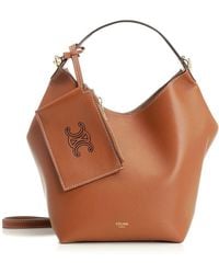 Celine - Small Leather Hobo - Lyst