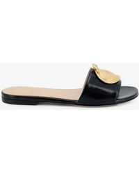 Dior - Dior Dior Medaillon Leather Sandals - Lyst