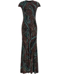 Etro - Devoré Velvet Dress - Lyst