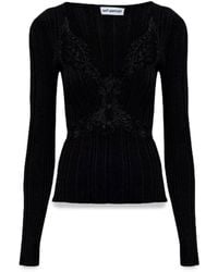 Self-Portrait - Lace Knit Top - Lyst