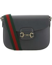 Gucci - Dark Leather 1955 Horsebit Shoulder Bag - Lyst