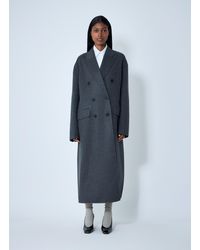 Prada - Long Wool-Blend Coat - Lyst