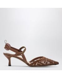 Fendi - Colibrã¬ Lite Slingback With Ff Embroidery Elba - Lyst