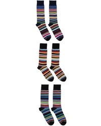 Paul Smith - Three-Pack Striped Socks - Lyst