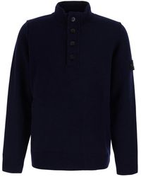 Stone Island - High-Neck Wool Sweater Tops - Lyst