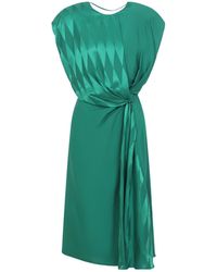Versace - Emerald Silk Cocktail Dress - Lyst