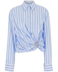 Sportmax - Spxpalmizi Button-Down Collar Long Sleeve Cotton Shirt For - Lyst