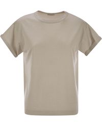 Brunello Cucinelli - Sparkling Lightweight Cashmere And Silk Sweater - Lyst