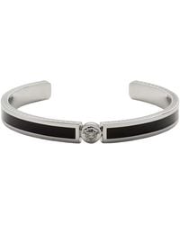 Versace - Cuff Bracelet With Medusa Plaque And Greca Engravings - Lyst