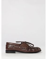 Saint Laurent - Le Loafer Bateau Leather Boat Shoes With Ysl Monogram - Lyst