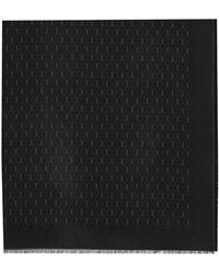 Saint Laurent - Wide Ysl Monogram Scarf - Lyst