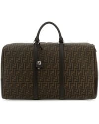 Fendi - Embroidered Fabric FF Duffle Bag - Lyst