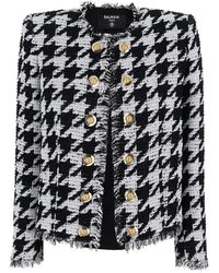 Balmain - Cotton-Blend Structured Jacket For - Lyst