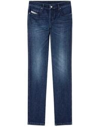 DIESEL - Classic Straight-Leg Jeans With Medium Wash - Lyst