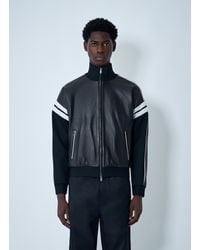 Wales Bonner - Leather Logo Motif Bomber Jacket - Lyst