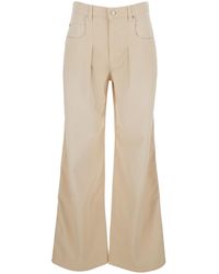 Isabel Marant - 'Rodayna' Jeans With Logo Patch On The Rear And Wide Leg - Lyst