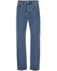 Gucci - '90's' Light Straight Jeans With Logo Patch - Lyst