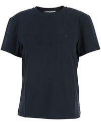 Acne Studios - Crewneck T-Shirt With Tonal Logo Patch On The Front - Lyst