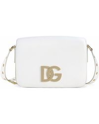 Dolce & Gabbana Dolce E Gabbana Leather Shoulder Bag - White