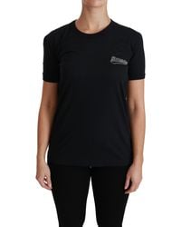 Dolce & Gabbana - Amore Patch Crewneck Cotton Top T-Shirt - Lyst