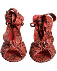 Dolce & Gabbana - Exotic Leather Heels Sandals Shoes - Lyst