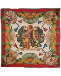 Dolce & Gabbana - Marco Polo Motifs Shawl Scarf Modal Cashmere - Lyst
