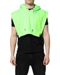 Dolce & Gabbana - Sleeveless Hoodie Crop Top - Lyst