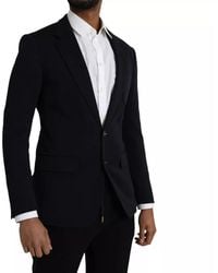 Dolce & Gabbana - Wool Notch Single Breasted Coat Blazer - Lyst