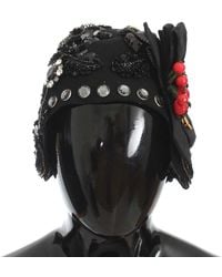 Dolce & Gabbana - Crystal Cherries Brooch Hat - Lyst
