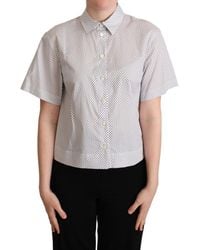 Dolce & Gabbana - Chic Polka Dot Short Sleeve Polo - Lyst