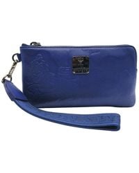 MCM - Estate Leather Lion Camo Zipped Wrist Pouch Wallet - Lyst