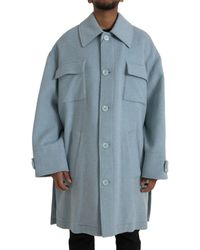 Dolce & Gabbana - Light Wool Button Trench Coat Jacket - Lyst