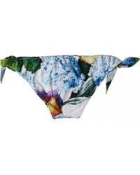 Dolce & Gabbana - Floral Print Swimsuit Bikini Bottom Swimwear - Lyst