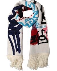 Dolce & Gabbana - Graphic Cashmere Fringed Shawl Scarf - Lyst