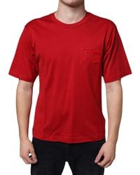 Dolce & Gabbana - Cotton Dg Logo Print Crew Neck T-Shirt - Lyst