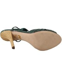 Dolce & Gabbana - Python Strap Sandals Heels Shoes Exotic Leather - Lyst