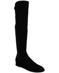 Saloon 100 wedge boots de Stuart Weitzman de color Blanco Mujer Zapatos de Botas de Botas con cuña 