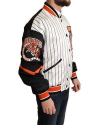 Dolce & Gabbana - Bomber King Logo #Dgmillennials Jacket Polyester Clothing - Lyst