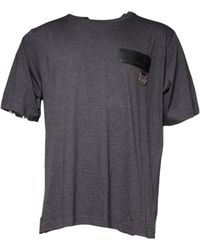 Dolce & Gabbana - Logo Patch Cotton Crew Neck T-Shirt - Lyst