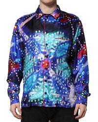 Dolce & Gabbana - Multicolor Silk Psychedelic Printpajama Shirt - Lyst